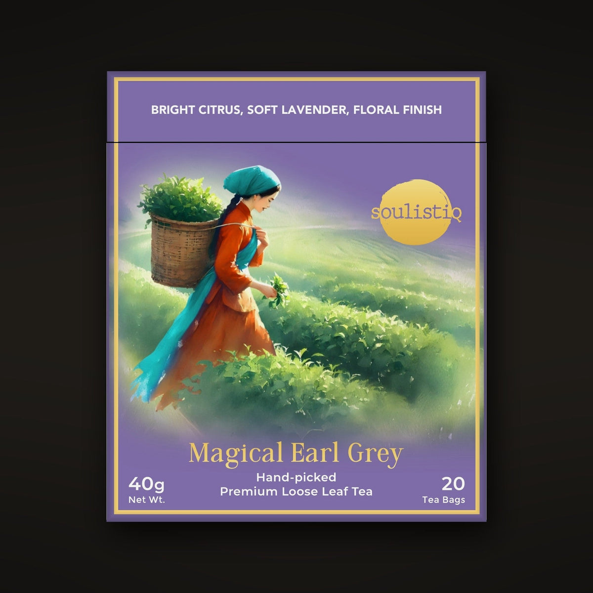 Earl Grey loose leaf tea bags, pack